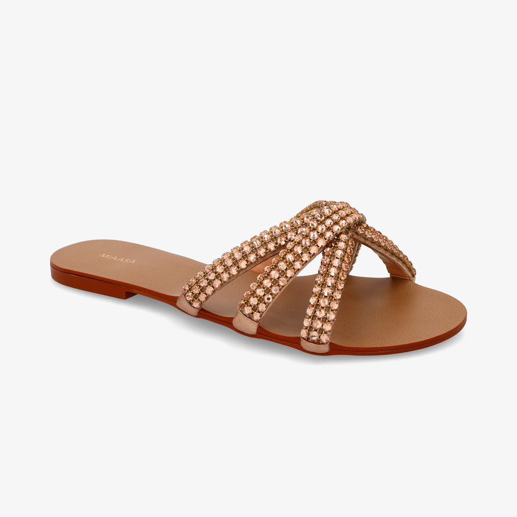 Day To Night, Eid 2023, Flats, New-In, Rose Gold, Slides