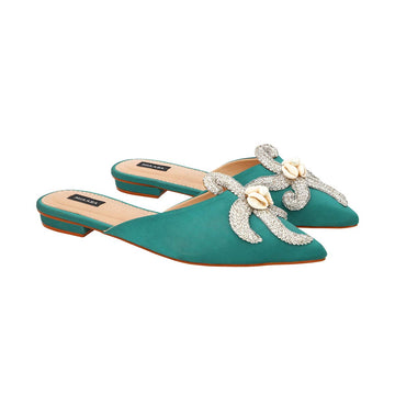 Day To Night, Emerald Green, Flats, Mules, New-In, Sale