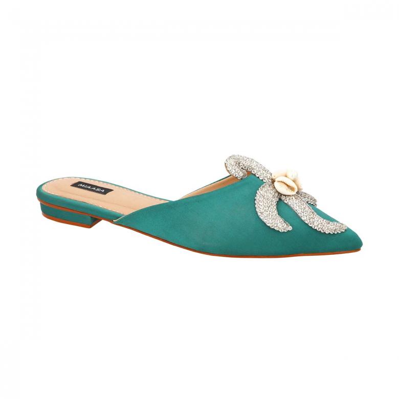 Day To Night, Emerald Green, Flats, Mules, New-In, Sale