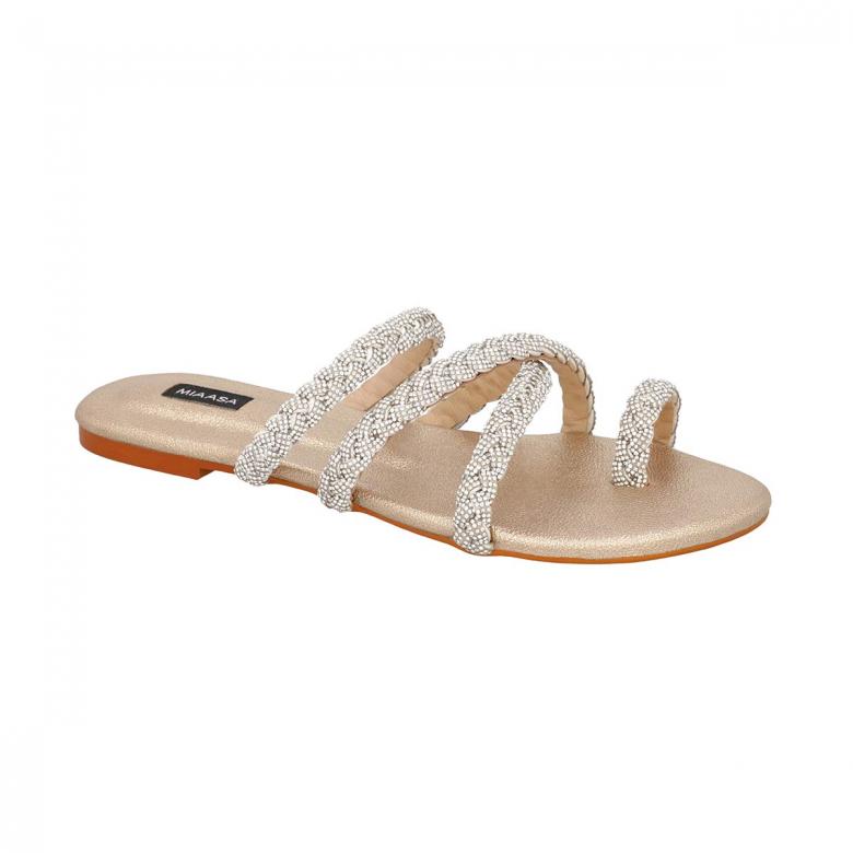 Champagne Gold, Day To Night Flats, Flats, Sandals